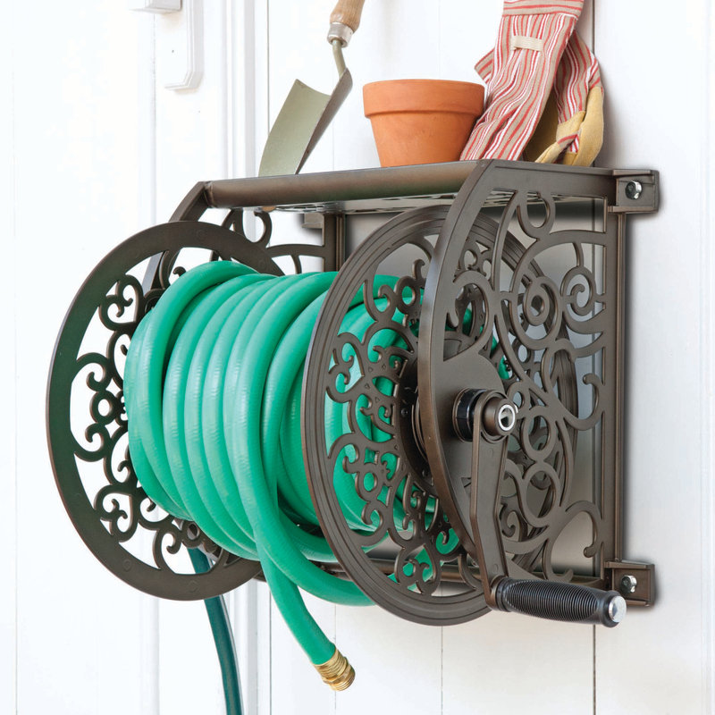 Liberty Products Cast Aluminum Wall Mount Hose Reel & Reviews Wayfair